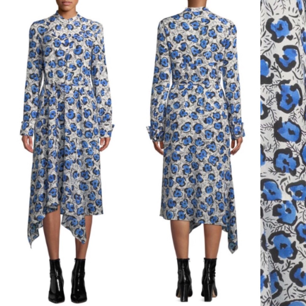 Christian Wijnants Domi Long-sleeve Silk Dress Sz2